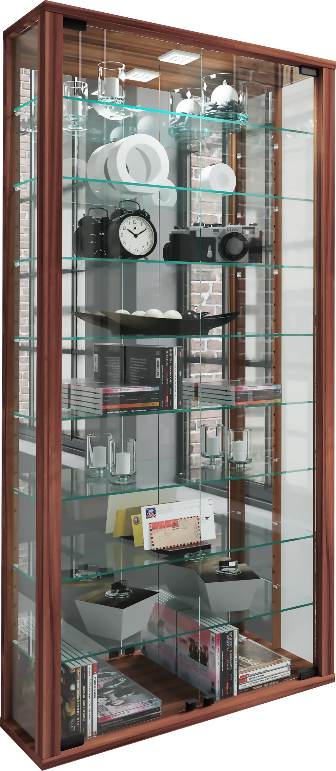 Overskab "Vitrosa Maxi" Med Spejl | Inkl. Led Lys