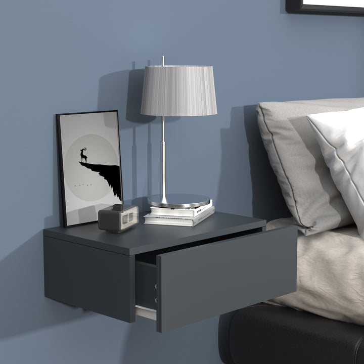 Natbord / sengebord, 15 x 45 x 30 cm, antracit grå