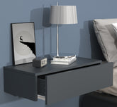 Vægbord / natbord / sengebord, h. 15 x b. 60 x d. 30 cm, antracit