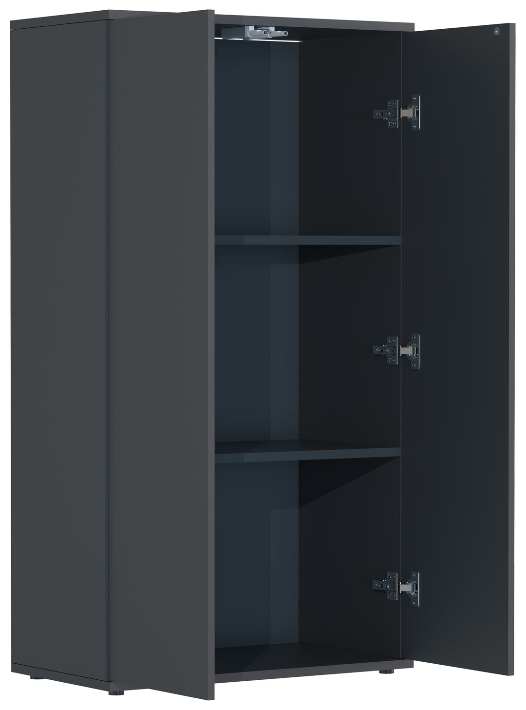 Stilfuld kommode, 108 x 60 x 32 cm, antracit grå