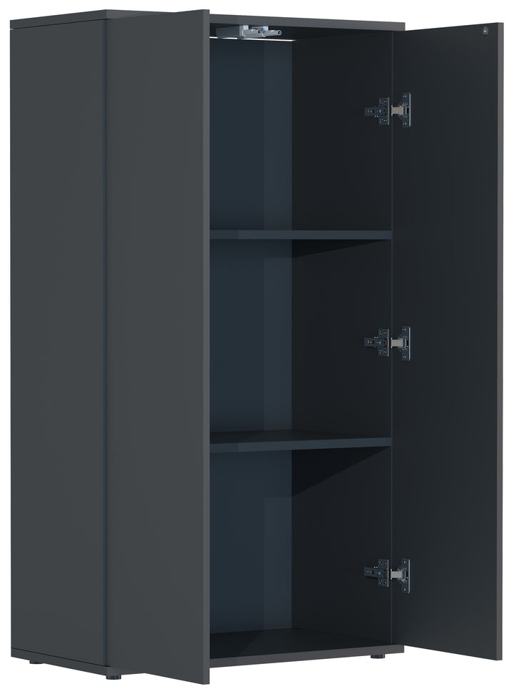 Stilfuld kommode, 108 x 60 x 32 cm, antracit grå