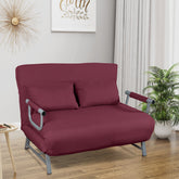 Sofaseng til studieboligen eller gæsteværelset, sofamål ca. h. 95 x b. 127 x d. 78 cm, bordeaux-rød