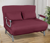 Sofaseng til studieboligen eller gæsteværelset, sofamål ca. h. 95 x b. 127 x d. 78 cm, bordeaux-rød