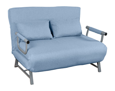 Sofaseng til studieboligen eller gæsteværelset, sofamål ca. h. 95 x b. 127 x d. 78 cm, blå