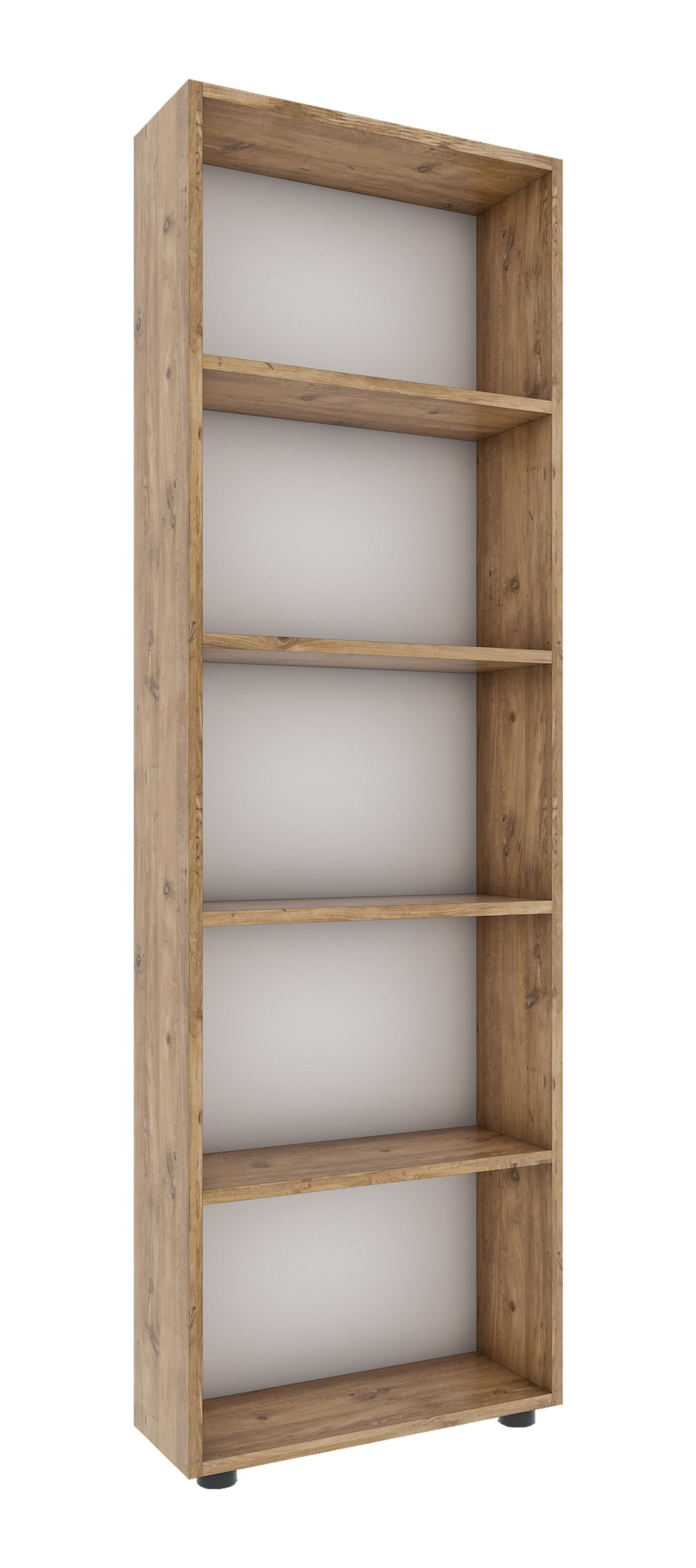 Høj reol, h. 169 x b. 56 x d. 20 cm, naturfarvet