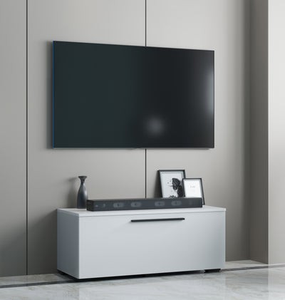 Lav TV-kommode, h. 39 x b. 95 x d. 40 cm, hvid