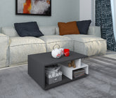 Sofabord, h. 40 x b. 80 x d. 50 cm, antracit og hvid