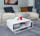 Sofabord, h. 35 x b. 88 x d. 50 cm, hvid