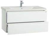 Badeværelsessæt med underskab og håndvask,  H. 54 x b. 100 x d. 46 cm, hvid