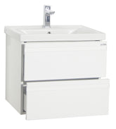 Badeværelsessæt med underskab og håndvask, hvid