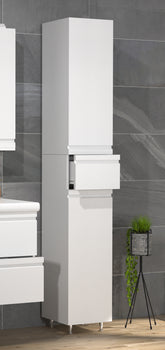 Badeværelseskab, h. 180 x b. 30 x d. 32 cm, hvid