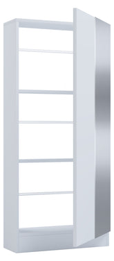 Skoskab med spejl, h. 112 x b. 50 x d. 17 cm, hvid