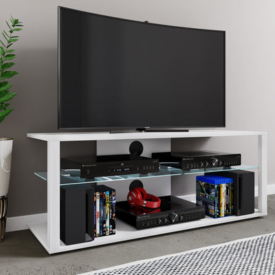 TV-bord,  h. 45 x b. 115 x d. 41 cm, hvid