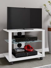 TV-bord med hjul, h. 45 x b. 60 x d. 41 cm, hvid