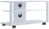 TV-bord med hjul, h. 45 x b. 90 x d. 41 cm, hvid