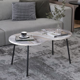 Minimalistisk sofabord med bordplade i marmor-look, 42 x 90 x 41 cm