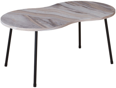 Minimalistisk sofabord med bordplade i marmor-look, 42 x 90 x 41 cm