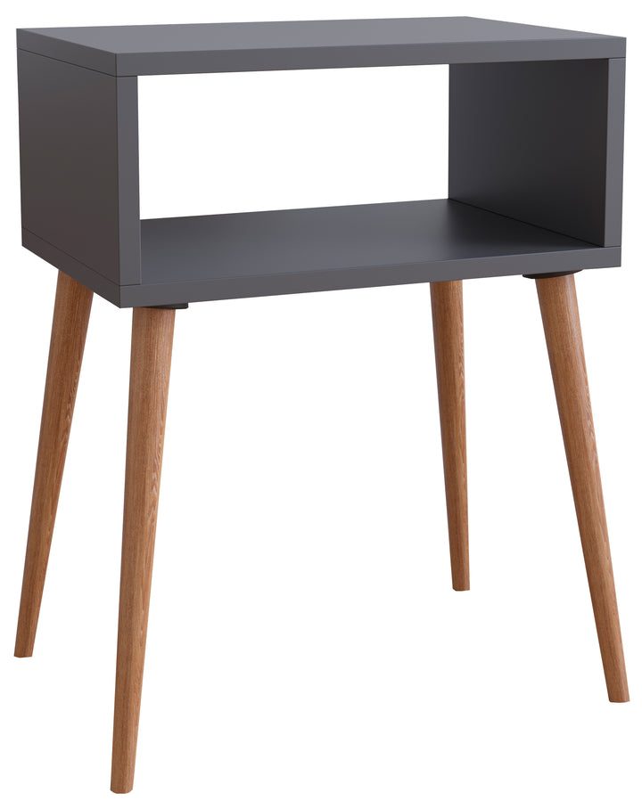 Natbord med åbent rum, 60 x 45 x 30 cm, grå