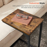Smart sidebord til sofaen, retro-look, brun