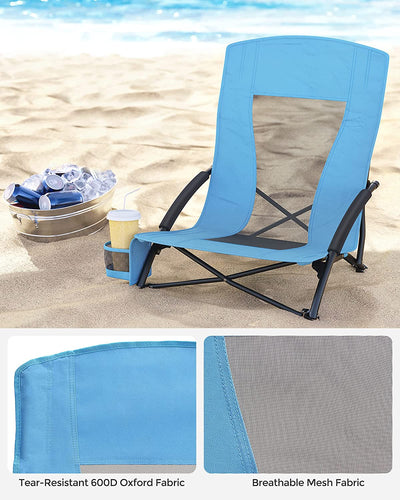 Strandstol, lyseblå