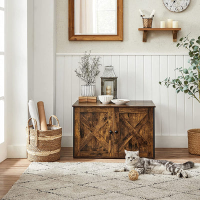 Kattemøbel, kattehule, kan bruges til kattebakke, retro-look, brun
