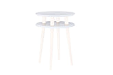 UFO Sidebord diameter 45cm x højde 61cm - Hvid bordplade / hvide ben