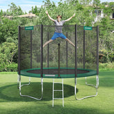 Robust trampolin, 427 cm diameter, mørkegrøn