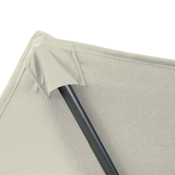 Parasol til altan, terrasse, have, 250cm, håndsving, vandafvisende, pladsbesparende, beige