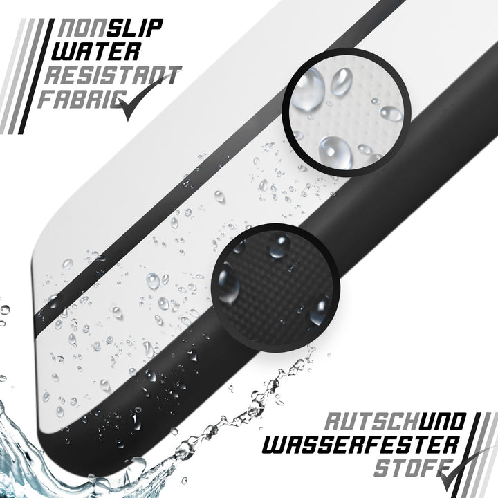 Air Track fitnessmåtte, 7m, oppustelig, bærbar, med elektrisk luftpumpe, 10 cm høj, PVC, sort
