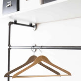 Åben garderobe · TRIPLE HIGH, B300xH190xD30cm, fås i sort og sølvfarve