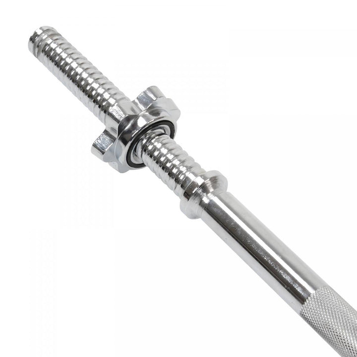 Vægtstang - 140 cm, Ø 30 mm forkromet, 8 kg, stjernelåse, op til 300 kg bæreevne