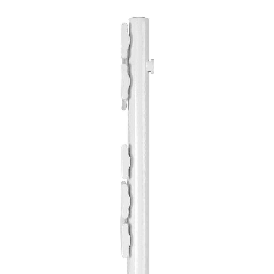 Aquamarine® Håndklæderadiator - Lodret, Varmtvandsdrevet, 50 mm Tilslutning, 6 Bar, Vægmonteret, 1800 x 600 mm, Hvid