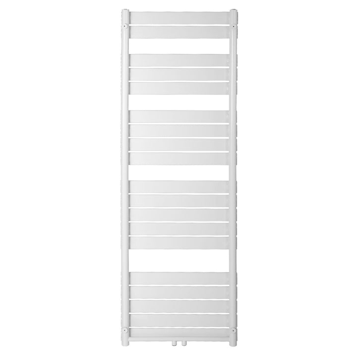 Aquamarine® Håndklæderadiator - Lodret, Varmtvandsdrevet, 50 mm Tilslutning, 6 Bar, Vægmonteret, 1800 x 600 mm, Hvid