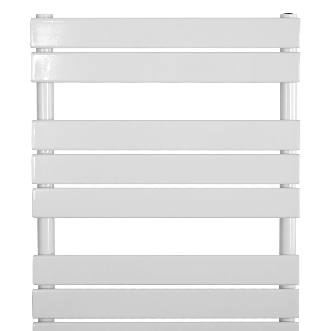 Aquamarin® håndklæderadiator - lodret, varmt vand, 50 mm tilslutning, 6 bar, centertilslutning, vægmonteret, 1600 x 500 mm, hvid