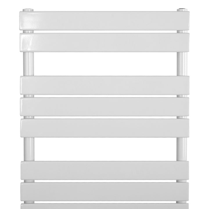 Aquamarin® håndklæderadiator - lodret, varmt vand, 50 mm tilslutning, 6 bar, centertilslutning, vægmonteret, 1600 x 500 mm, hvid