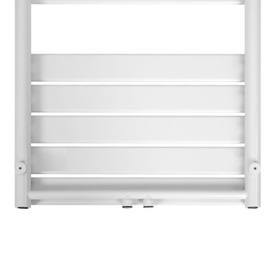 Aquamarin® håndklæderadiator - lodret, varmt vand, 50 mm tilslutning, 6 bar, centertilslutning, vægmonteret, 1600 x 500 mm, hvid