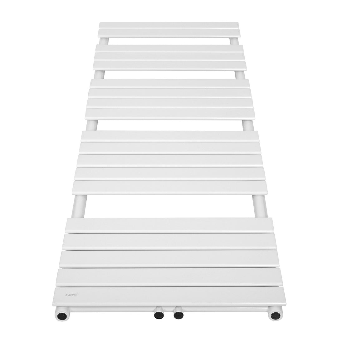 Aquamarine® håndklæderadiator - lodret, varmt vand, 50 mm tilslutning, 6 bar, centertilslutning, vægmonteret, 1600 x 600 mm, hvid