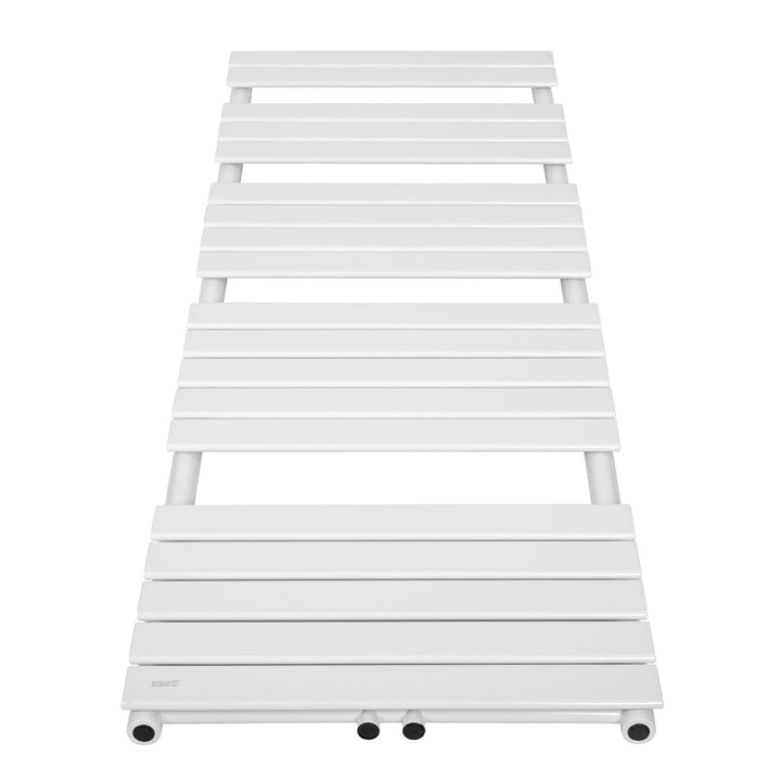 Aquamarine® håndklæderadiator - lodret, varmt vand, 50 mm tilslutning, 6 bar, centertilslutning, vægmonteret, 1600 x 600 mm, hvid