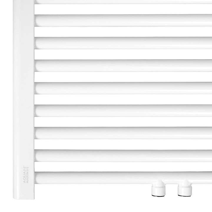 Aquamarine® håndklæderadiator - lodret, varmt vand, 7 bar, centerforbindelse, vægmonteret, 1600x600 mm, hvid - håndklædevarmer, panelradiator, håndklædevarmer, radiator, håndklædetørrer, håndklædetørrer