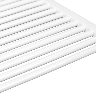 Aquamarine® badeværelsesradiator - lodret, varmt vand, 7 bar, sidetilslutning, vægmontering, 1800x600mm, hvid