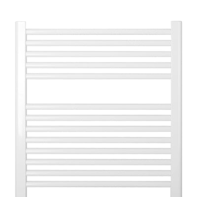 Aquamarine® badeværelsesradiator - lodret, varmt vand, 7 bar, sidetilslutning, vægmontering, 1800x600mm, hvid