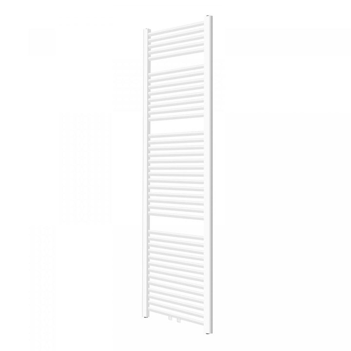 Aquamarine® håndklæderadiator - lodret, varmt vand, 7 bar, centerforbindelse, vægmonteret, 1800x600 mm, hvid