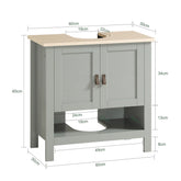Badeværelsesskab / underskab til vask i moderne stil, 30 x 60 x 60 cm, grå