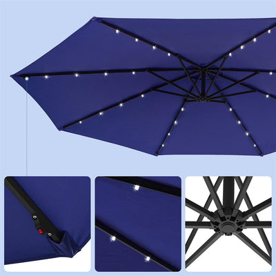 Paraply til terrassen, solskærm, blå