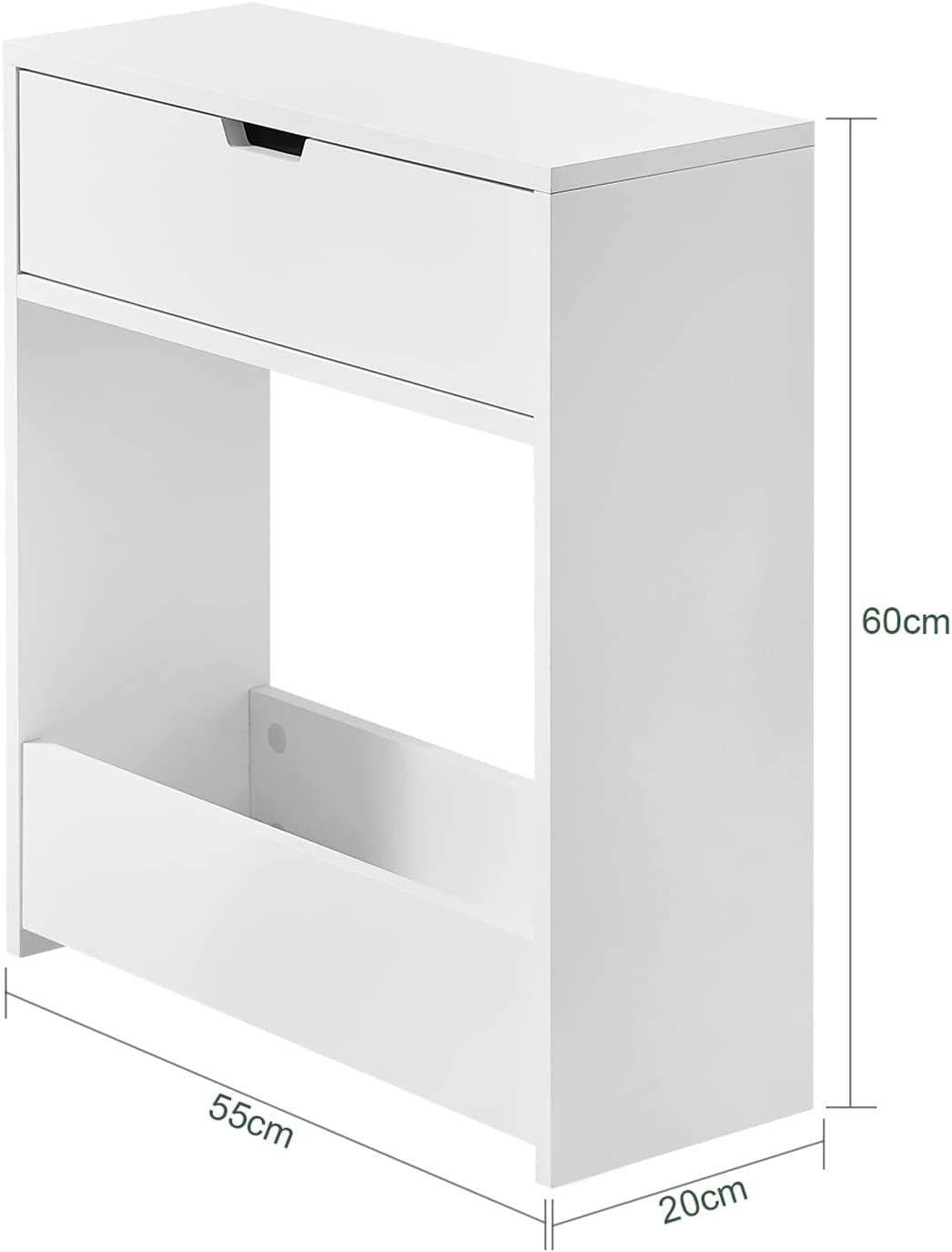 Dimensionsmåling af badeværelsesopbevaring