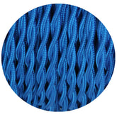 Textilkabel Lampenkabel Stoffkabel 2x0.75mm², Geflochten, Blau