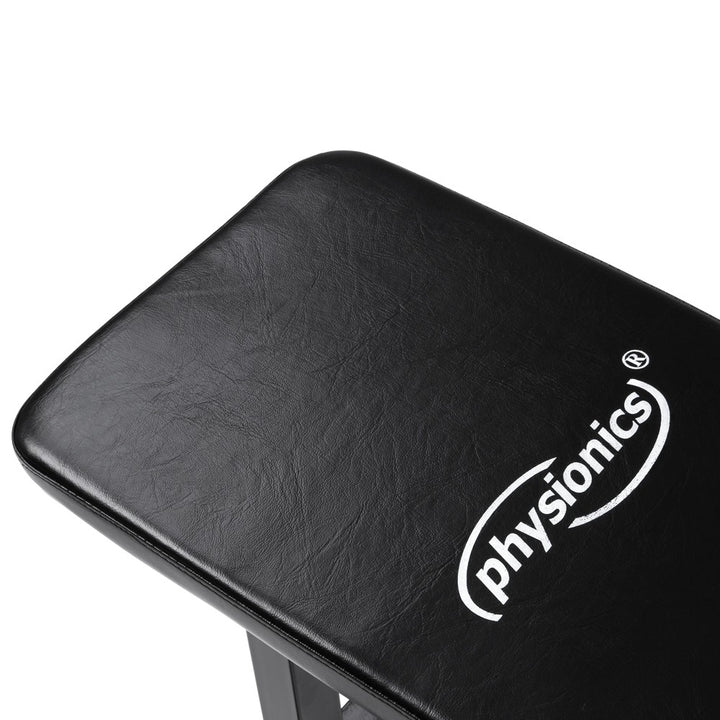 Flad bænk, 103x47x44-57 cm, højdejusterbar, op til 200 kg, stål, sort