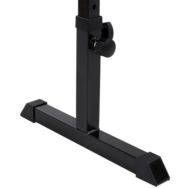 Flad bænk, 103x47x44-57 cm, højdejusterbar, op til 200 kg, stål, sort