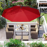 Paraply til terrassen, solskærm, rød