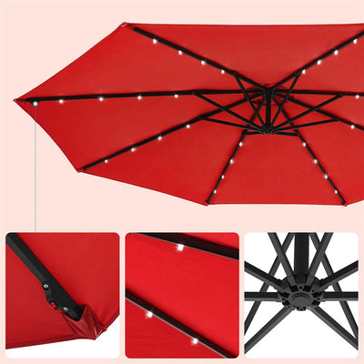 Paraply til terrassen, solskærm, rød
